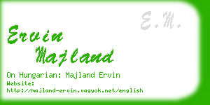 ervin majland business card